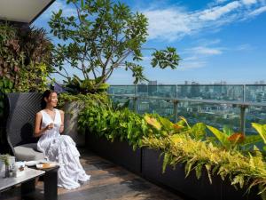 Balkón nebo terasa v ubytování Mercure Bangkok Makkasan