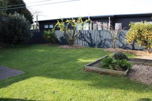 a yard with some plants in the grass at Hearth House - Character Family Home in Hastings +3 photos