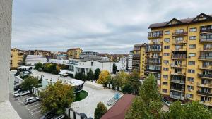 una vista aérea de una ciudad con edificios altos en Ho-Jack Dream Studio, en Roşu