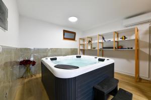un jacuzzi au milieu d'une pièce dans l'établissement Villa Jelena, à Donji Velemerić 49 autres photos