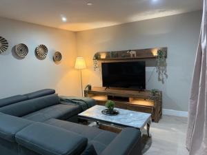 Телевизор и/или развлекательный центр в 3 Bed Penthouse, 2Free Parking Spaces Close to BHX NEC