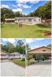 a collage of three pictures of a house at Peaceful 3BR Retreat - Near Statesville in Statesville