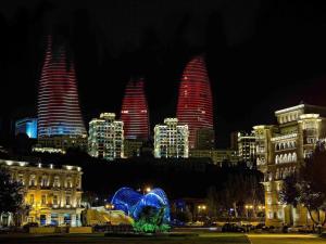Nespecifikovaný výhled na destinaci Baku nebo výhled na město při pohledu z hotelu
