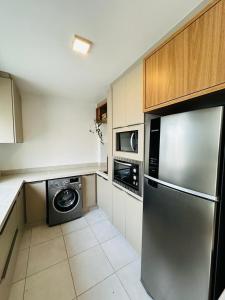 Dapur atau dapur kecil di Ap 2 Quartos 5km da BR, Palhoça