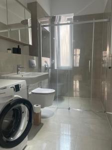 Koupelna v ubytování Perfekt für Geschäftsreisende Komfort Eleganz und erstklassiges WLAN in zentraler Lage