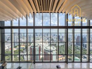 a view of the city from the top of a building at Luxury Downtown Bangkok 2BR 2BA Sky Pool Gym 5MIN Walk to Siam Paragon in Pratunam