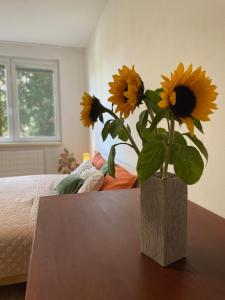Postel nebo postele na pokoji v ubytování Big apartment - 6 guests - 7 min center