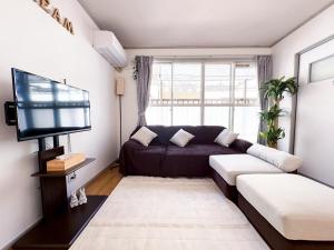 TV a/nebo společenská místnost v ubytování GuestHouse HaruDreaｍ新大阪