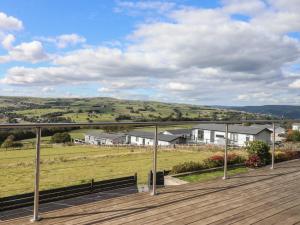 a view from the deck of a home at Heath Hideaway in Sowerby Bridge