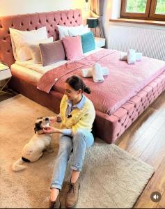Giường trong phòng chung tại WILLA JAROSTA & SPA, AC -free parking
