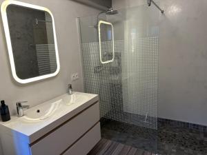 Et badeværelse på Magnifique chalet Arcs 1600