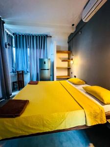 Ένα ή περισσότερα κρεβάτια σε δωμάτιο στο Villa unique view unawatuna