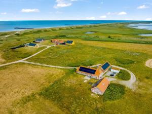 an aerial view of a house near the ocean at Holiday Home Answald - 250m from the sea by Interhome in Harboør