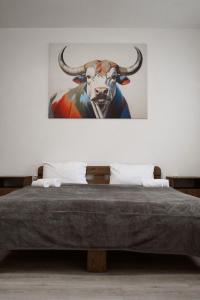 Postel nebo postele na pokoji v ubytování Агро Готель