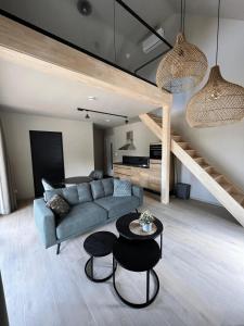O zonă de relaxare la Camping Natuurlijk Limburg - appartement 2p