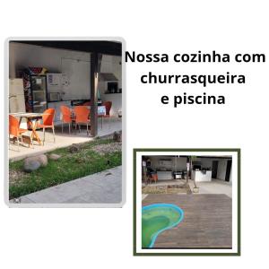 a picture of a house with a table and chairs at Hostel da Dani in Balneário Camboriú