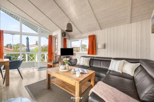 Χώρος καθιστικού στο Ferienhaus Möwenstübchen Grömitz