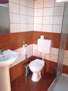 Koupelna v ubytování Hotel Romantik