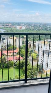 a view of a city from a balcony at Oval View Residencies in Colombo