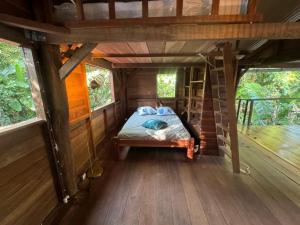 Postel nebo postele na pokoji v ubytování Nature lodge