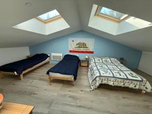 Postel nebo postele na pokoji v ubytování Chalet La Huette