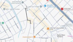a map of the intersection of ninth and market streets at Quarto casal in Trindade