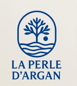 a logo of a tree in the water with the la perille diagram at La Perle d'Argan in Essaouira