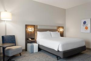 a bedroom with a bed and a desk and a chair at Holiday Inn Express & Suites Meridian I-20 by IHG in Meridian