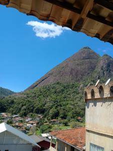 a view of a mountain from a building at House available for the Rock the Mountain event in Petrópolis