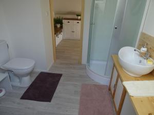 Koupelna v ubytování Na půdě