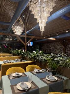 Un restaurante u otro lugar para comer en Radamis Hotel