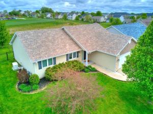 an overhead view of a house with a roof at 4901 Waller in Ames