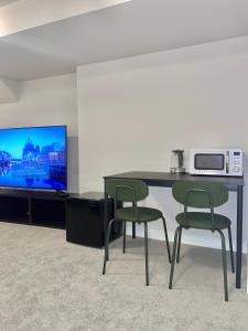 Kuchyň nebo kuchyňský kout v ubytování Beautiful suite