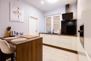 Η κουζίνα ή μικρή κουζίνα στο Apartament nr 2 Chorzelów