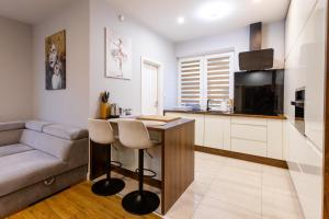 Η κουζίνα ή μικρή κουζίνα στο Apartament nr 2 Chorzelów