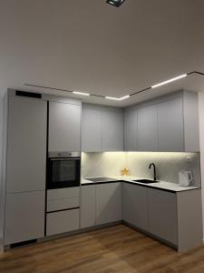 Dapur atau dapur kecil di Gjilan Center Apartment