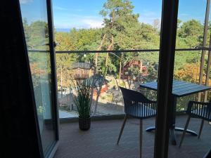 Μπαλκόνι ή βεράντα στο A comfortable apartment for 2 people in Pobierowo
