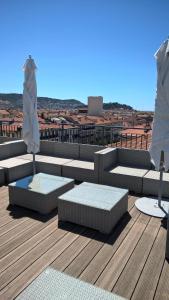 Balkón nebo terasa v ubytování Hôtel & Appartements Monsigny