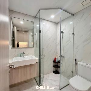 Koupelna v ubytování Vinhomes Smart City by Chill D Homestay