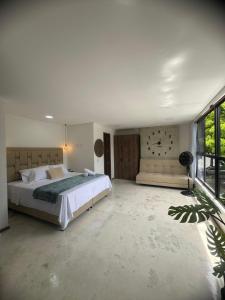 En eller flere senge i et værelse på Faro 201, 202, 203 Lujo en Laureles Ubicación Premium