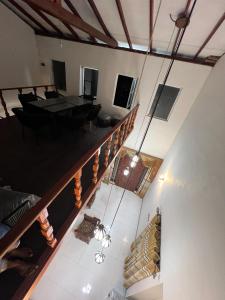 an overhead view of a dining room and living room at Ella Bungalow in Ella