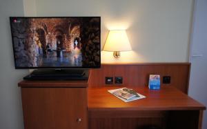 TV a/nebo společenská místnost v ubytování Hotel Pesterwitzer Siegel