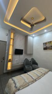 Ένα ή περισσότερα κρεβάτια σε δωμάτιο στο Hotel loras