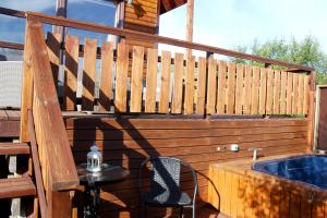 Balkón nebo terasa v ubytování Brekkugisting Villa