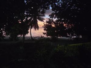 a sunset over a body of water with trees at Amara Resort - Sunset Suite in Ohoililir