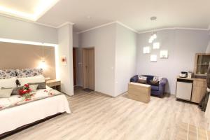 Kuchyň nebo kuchyňský kout v ubytování Hotel Mallas