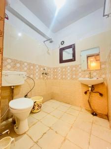 un bagno con un water e un lavandino di Hotel Pub G - Mayur Vihar a Nuova Delhi