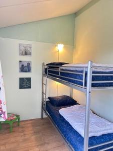 a room with two bunk beds in a room at Bungalow 027 in Petten