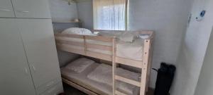 a couple of bunk beds in a room at Bungalow 038 in Petten +8 photos