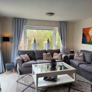 ein Wohnzimmer mit Sofa und Tisch in der Unterkunft J 062 in Petten